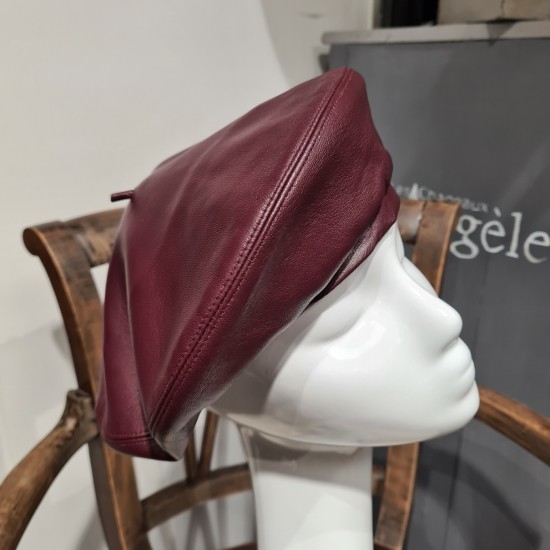 Leather béret by Ill Cappellaio Matto