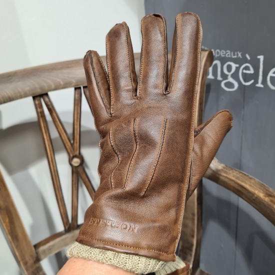 Leather sheepskin gloves...