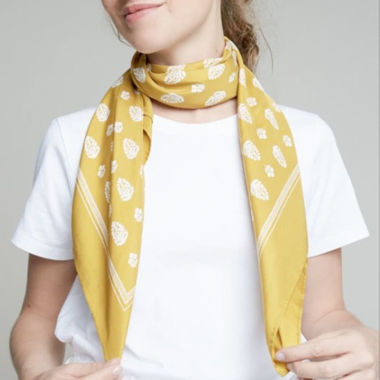 Silk Scarf "N° 401 Mustard" by Moismont
