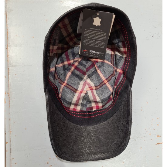 Leather baseballcap by Göttmann