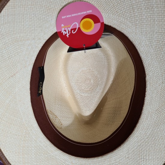 Chapeau Panama Nature et cuir