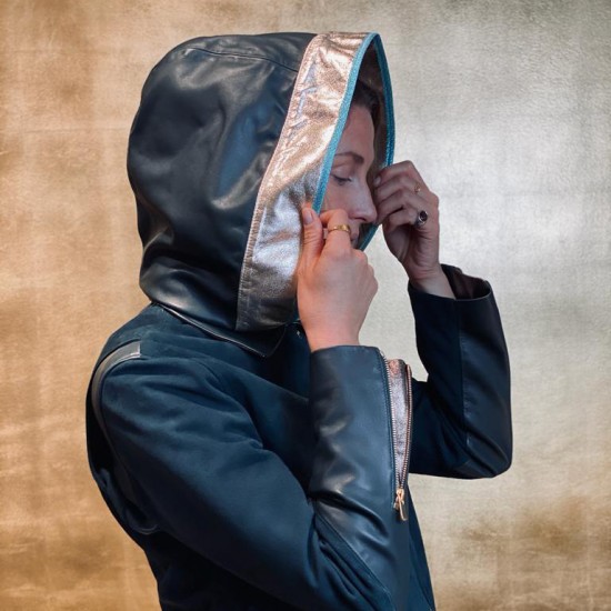 Waterproof Leather Hood by Alice Balas Paris