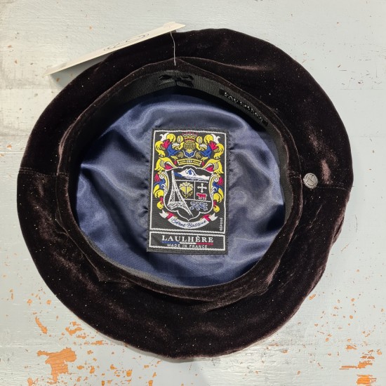 French Velvet Beret "Etoile" by Laulhère