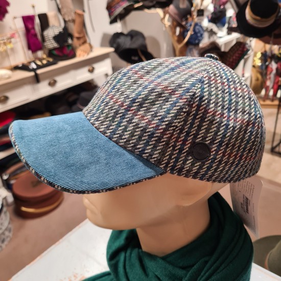 Casquette tweed et velours...