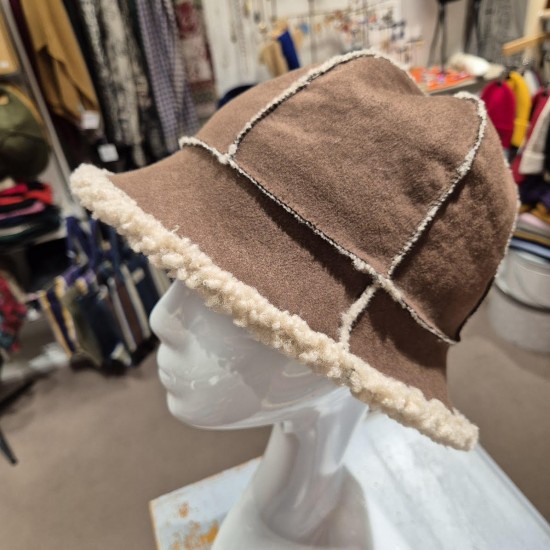 Shearling Cloche Hat by Bedacht