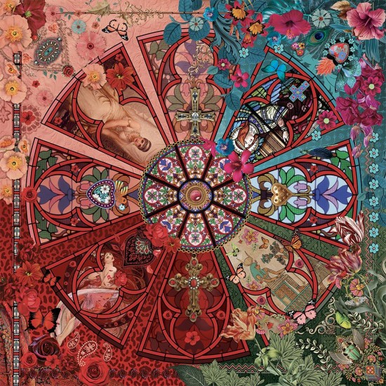 Stole "Ex Voto Rubis" by Maison Brokante