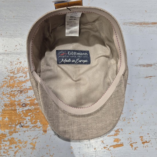 Linen cap Jackson Beige by Göttmann