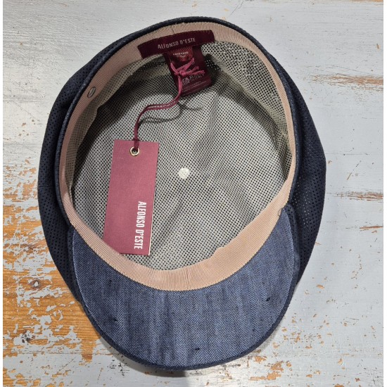 Casquette en Cuir perforé Alfonso D'Este