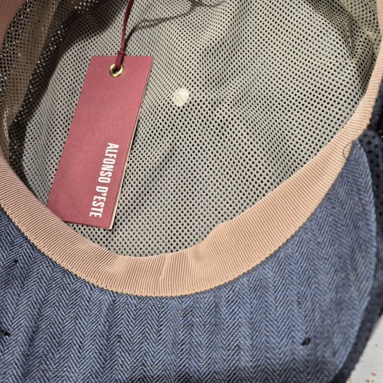 Casquette en Cuir perforé Alfonso D'Este