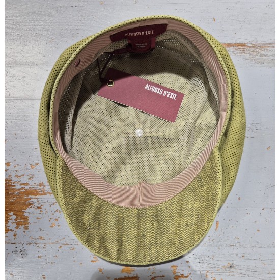 Casquette en Cuir Perforé Alfonso D'Este