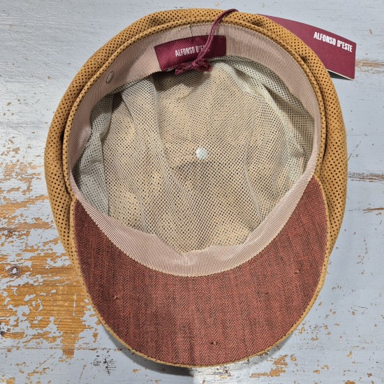 Casquette en Cuir Perforé Alfonso D'Este