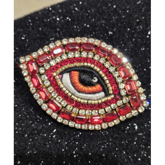 Broche Œil Rouge Celeste Mogador