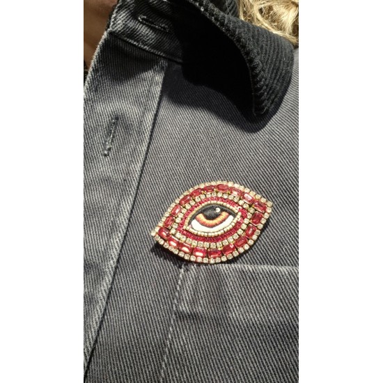 Broche Œil Rouge Celeste Mogador