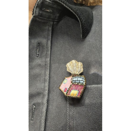 Broche Maison Bonbon Celeste Mogador