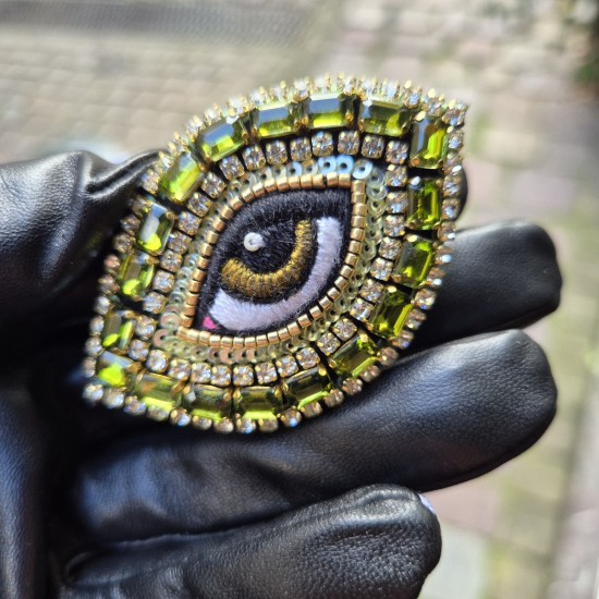Broche Œil Vert Celeste...
