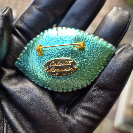 Broche Œil Vert Celeste Mogador
