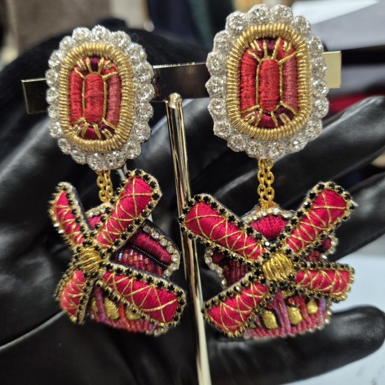 Boucles D'Oreilles "Moulin Rouge" Celeste Mogador