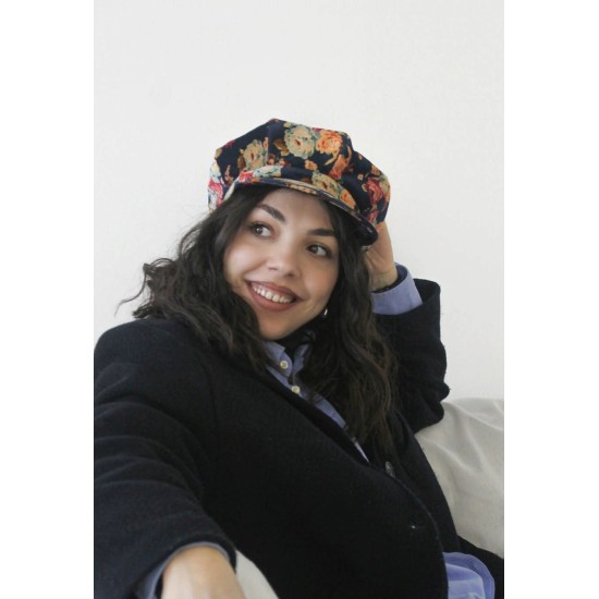 Velvet Newsboy Cap By Grevi