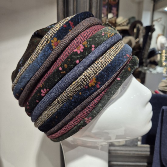 Toque en Velours et Tweed Grevi