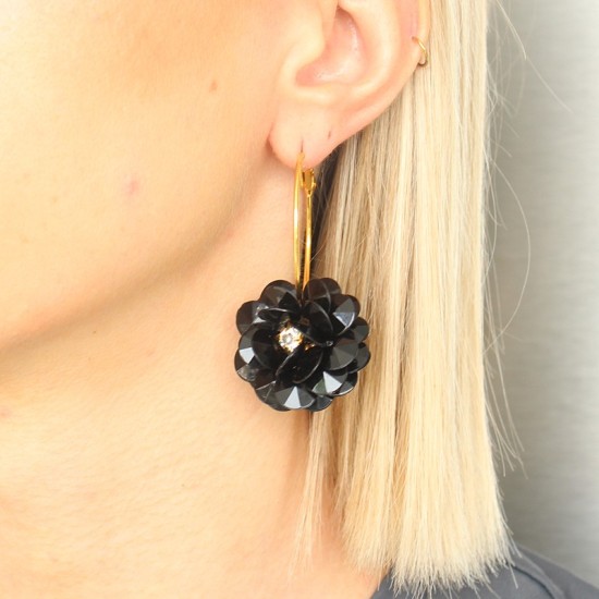 Earrings Black Flower Ariane Lespire