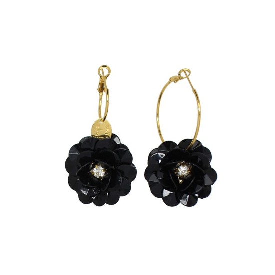 Earrings Black Flower Ariane Lespire