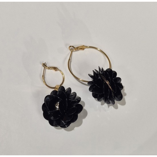 Earrings Black Flower Ariane Lespire