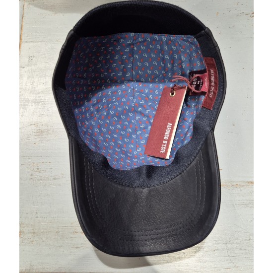 Leather Baseball Cap by Alfonso D'Este