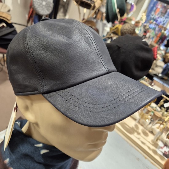 Leather Baseball Cap by Alfonso D'Este