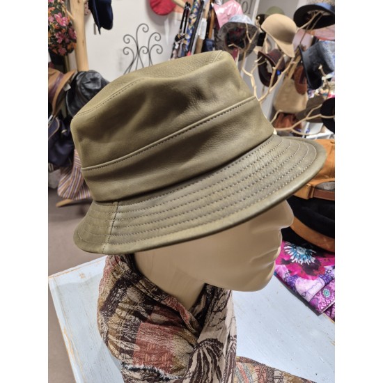 Leather Bucket Hat by Alfonso D'Este