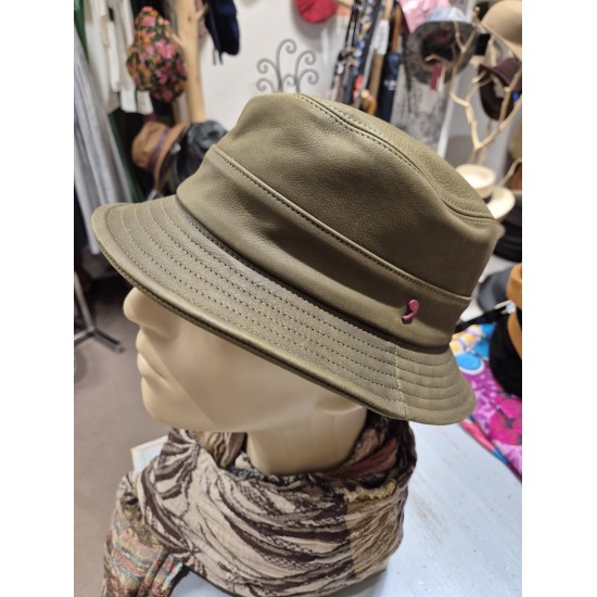 Leather Bucket Hat by Alfonso D'Este