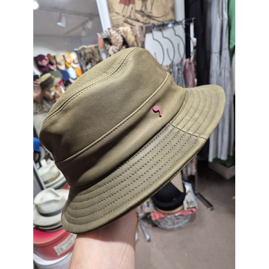 Leather Bucket Hat by Alfonso D'Este