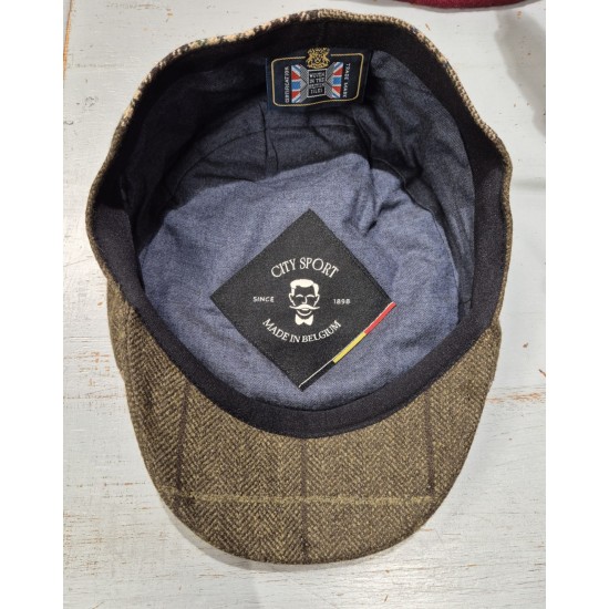 Casquette en laine 6 pans City Sport